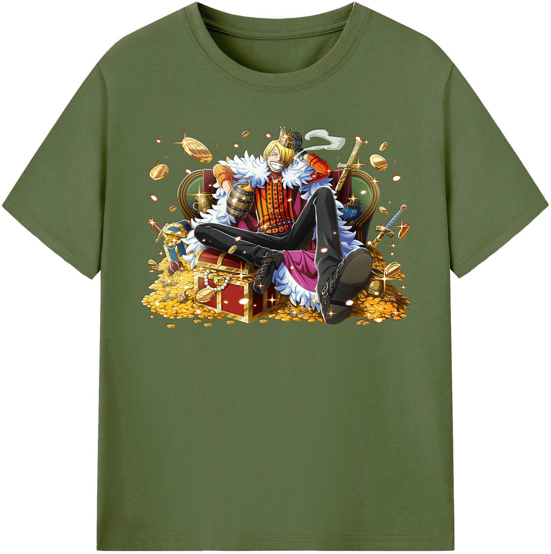 ワンピース サンジ ONE PIECE Sanji 綿100％半袖Tシャツ（フロントプリント）